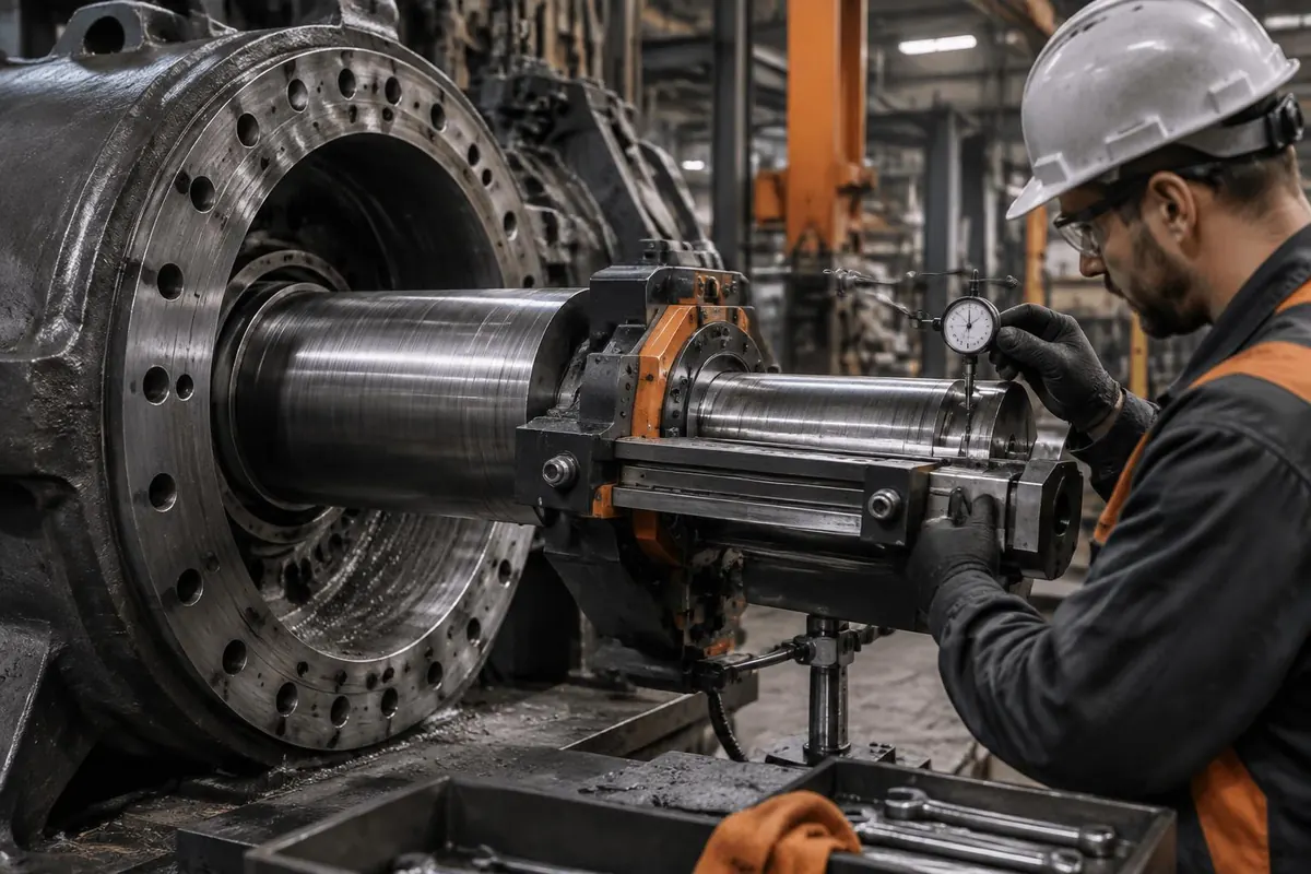 Usinagem de precisão em componente industrial